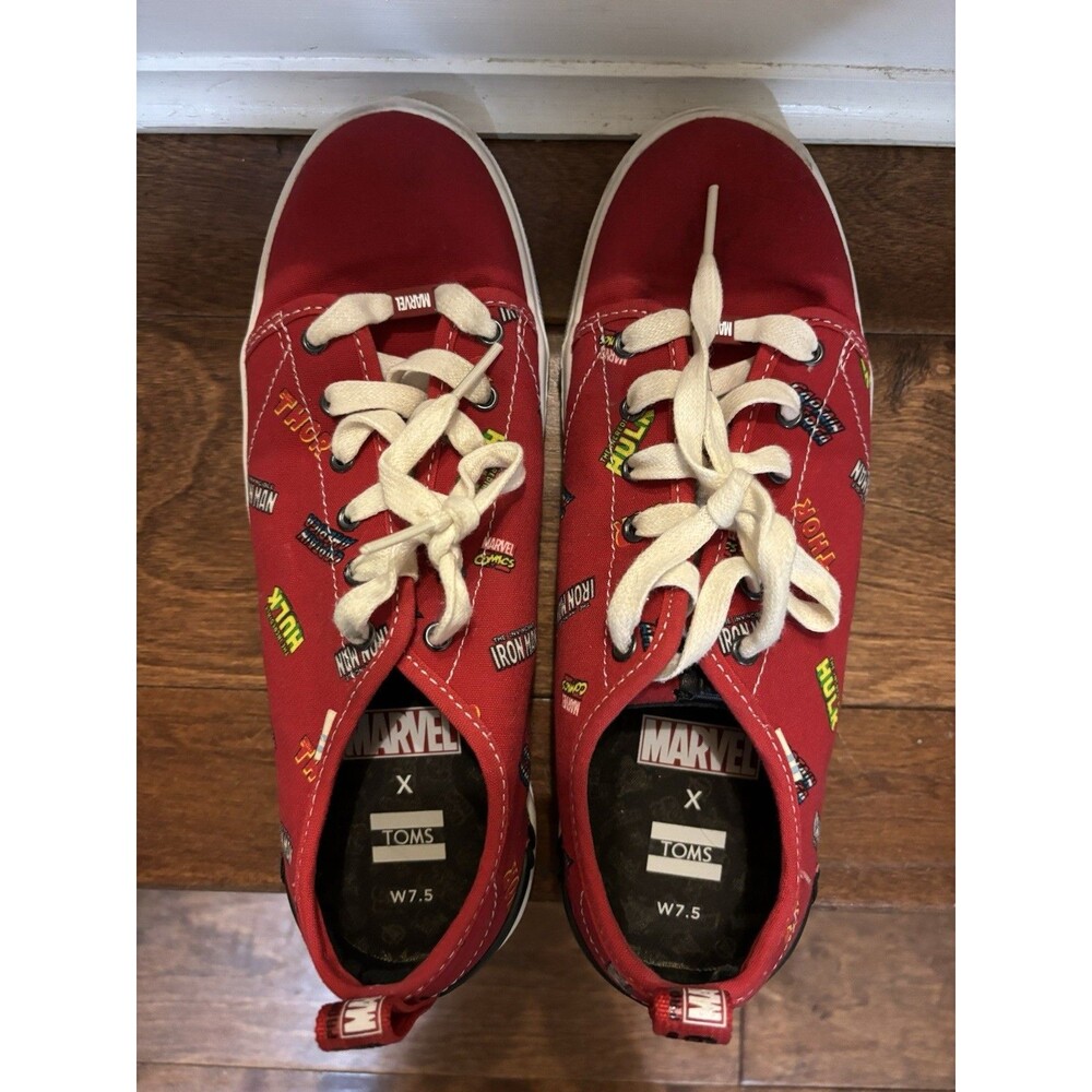 Toms marvel Red Shoes Size 7.5